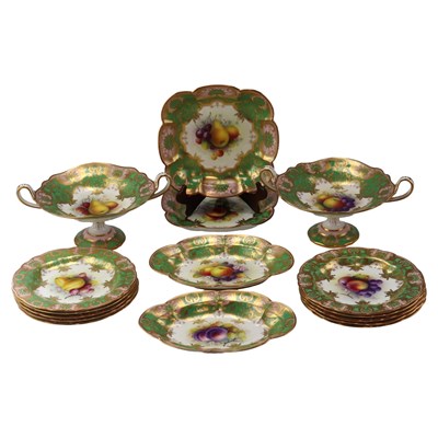Lot 1338 - A 1920s Royal Worcester hand-painted dessert...