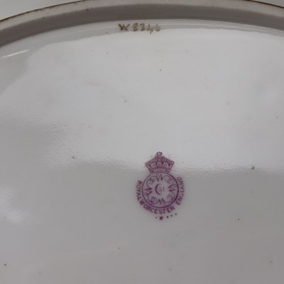 Lot 1338 - A 1920s Royal Worcester hand-painted dessert...