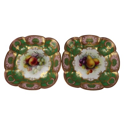 Lot 1338 - A 1920s Royal Worcester hand-painted dessert...