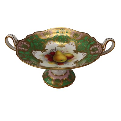 Lot 1338 - A 1920s Royal Worcester hand-painted dessert...