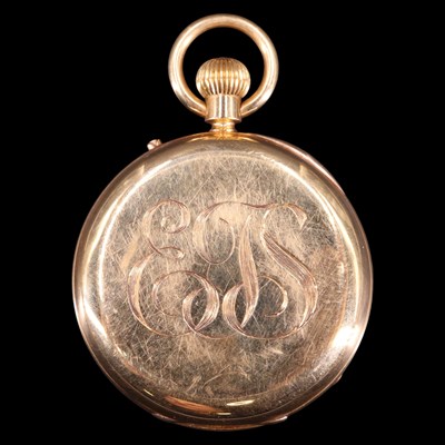 Lot 1942 - A Victorian 18 ct gold open-faced pocket watch...