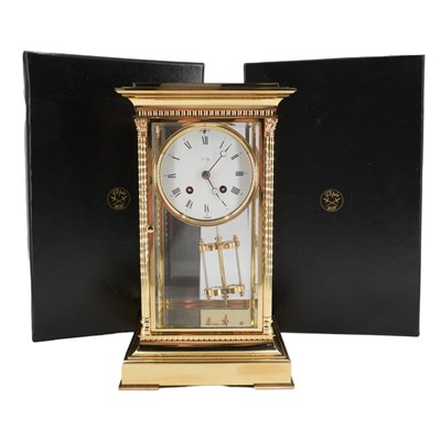 Lot 1477 - A contemporary L'Epee four-glass clock, the...
