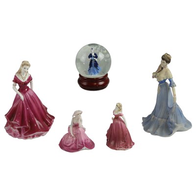 Lot 1019 - Four Coalport figurines, comprising "Belinda",...