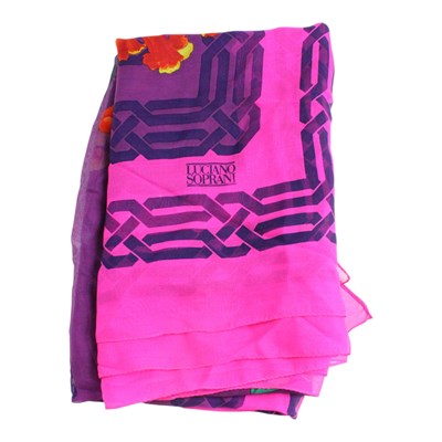 Lot 863 - An Italian Luciano Soprani silk scarf, 130 cm...