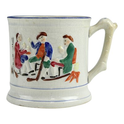 Lot 998 - A Victorian earthenware frog mug,...