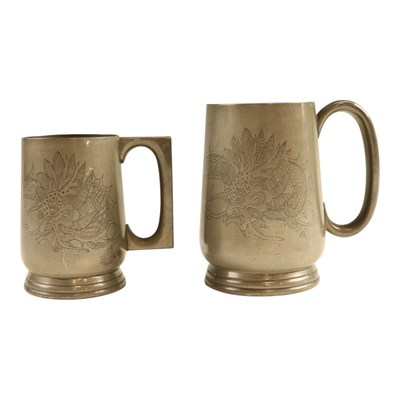 Lot 952 - Two early 20th Century Chinese Swatow pewter...