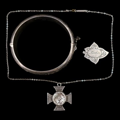 Lot 1253 - Victorian silver jewellery, comprising a...