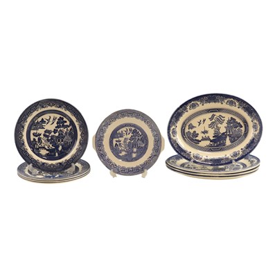 Lot 964 - A quantity of blue-and-white willow pattern...