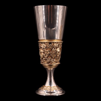 Lot 1153 - A "Southwell Cathedral" silver goblet,...