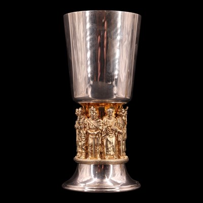 Lot 1155 - A "Winchester Cathedral" silver goblet, made...