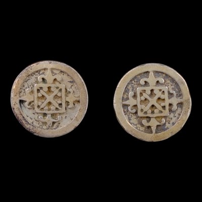 Lot 1305 - A pair of 1970s Scottish Malcolm Grey silver...