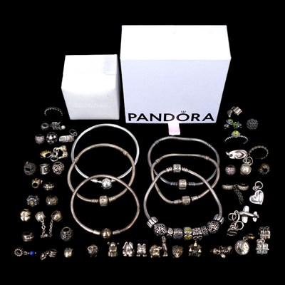Lot 1272 - Vintage and contemporary Pandora white metal...