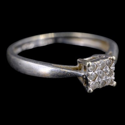 Lot 1339 - A near-contemporary diamond ring, comprising a...