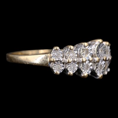 Lot 1340 - A near-contemporary diamond ring, comprising...
