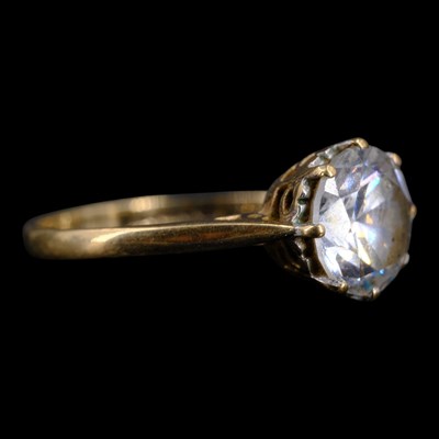 Lot 1342 - A 1980s cubic zirconia solitaire...