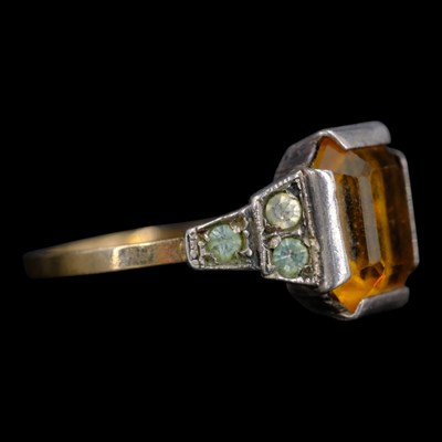 Lot 1349 - An Art Deco paste-set ring, comprising an...