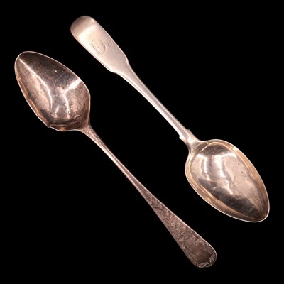 Lot 1144 - A George III silver tablespoon, George Samuel...