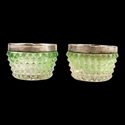 Lot 1121 - A pair of late Victorian silver-collared...