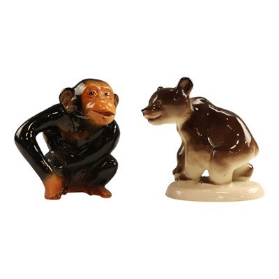 Lot 1026 - A Soviet Lomonosov brown bear cub, together...