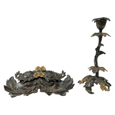 Lot 905 - A Victorian parcel-gilt and lacquered cast...