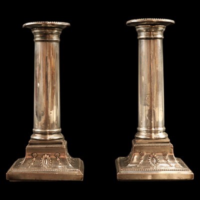 Lot 1236 - A pair of George III Adam style Old Sheffield...