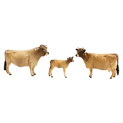 Lot 1082 - A Beswick Jersey Cattle group, including...