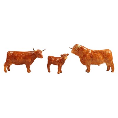 Lot 1070 - A Border Fine Arts "Highland bull", together...