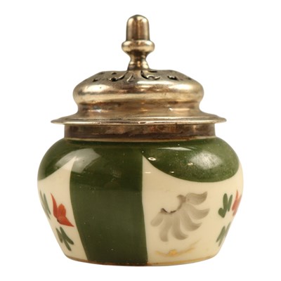 Lot 1001 - A late Victorian silver-mounted porcelain...