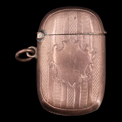 Lot 1150 - An Edwardian silver fob vesta...