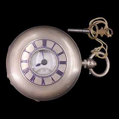 Lot 1599 - A late Victorian silver hunter pocket watch by...
