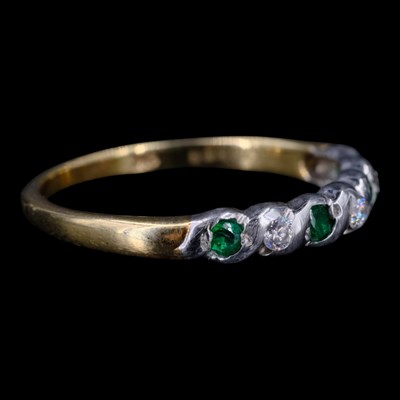 Lot 1367 - A contemporary diamond and emerald...
