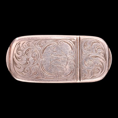 Lot 1136 - An early Victorian silver pill-shaped vesta...