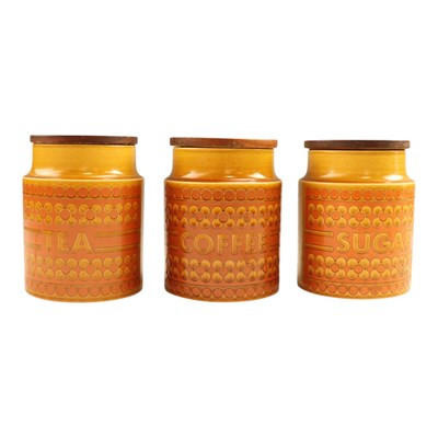 Lot 975 - A set of three Hornsea pottery "Saffron"...