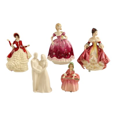 Lot 1042 - Four Royal Doulton lady figurines, together...