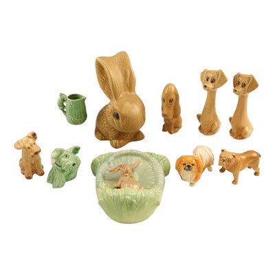 Lot 1030 - A group of Sylvac animal figurines, including...