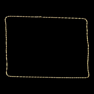Lot 1417 - A 1970s 9 ct gold Singapore-link neck...