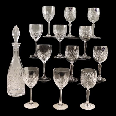 Lot 1125 - A set of six Edinburgh Crystal "Ness" pattern...