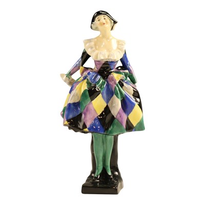Lot 1044 - A Royal Doulton figurine "Harlequinade" HN 585,...