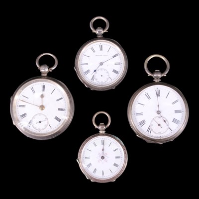 Lot 1597 - Four late 19th / early 20th Century silver...