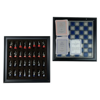 Lot 822 - A Franklin Mint "Battle of Waterloo" chess set...
