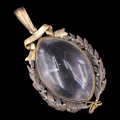 Lot 1492 - A 19th Century gold- and silver-mounted rock...