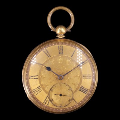 Lot 1603 - A Victorian 18 ct gold pocket watch, having a...