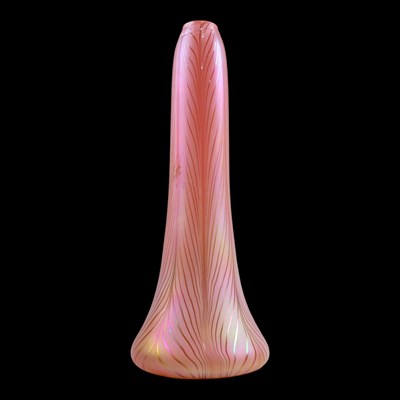 Lot 1104 - An Art Nouveau style iridescent art glass vase,...