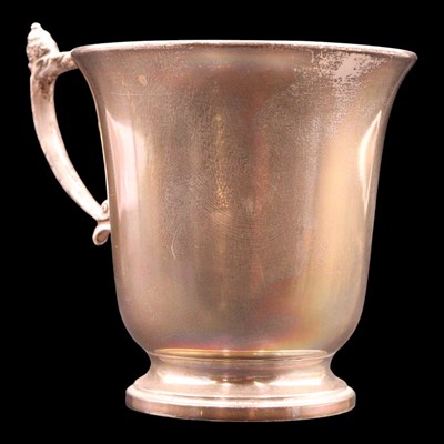 Lot 1184 - A QEII silver Christening cup, bell-shaped...