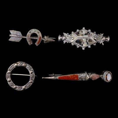 Lot 1290 - Two Victorian and Edwardian polished hardstone...