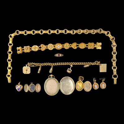 Lot 1557 - Victorian and other gilt-metal costume...
