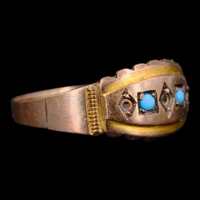 Lot 1411 - A late Victorian / Edwardian turquoise and 9...