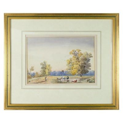 Lot 1632 - A pastoral prospect depicting a solitary...