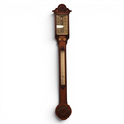Lot 1613 - A Victorian mercury stick barometer by G H & C...