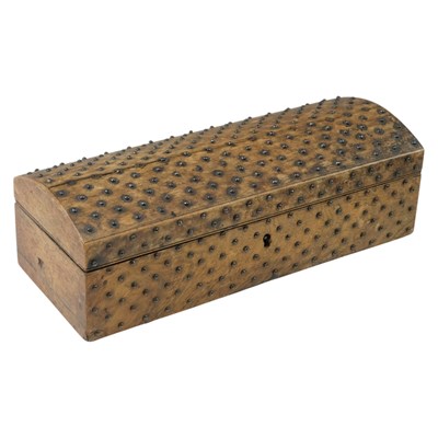 Lot 932 - A Georgian rosewood table box, oblong with...